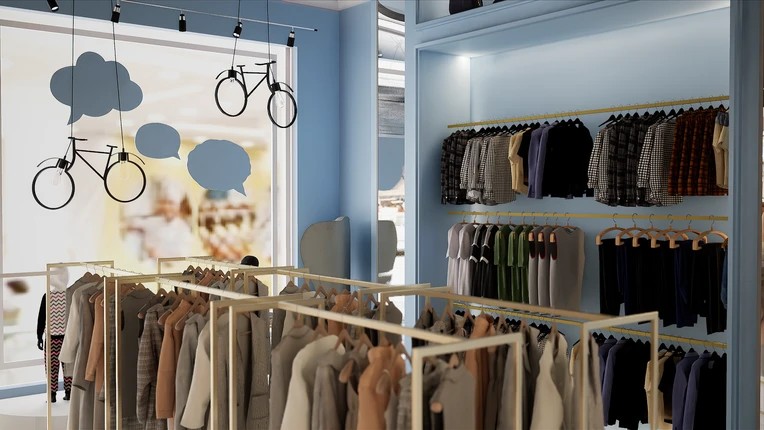 Дизайн интерьера магазина детской одежды Marsel Kids