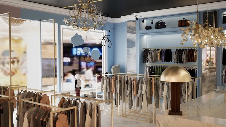 Дизайн интерьера магазина детской одежды Marsel Kids