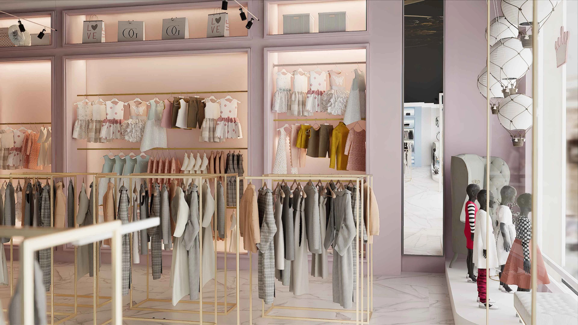 Дизайн интерьера магазина детской одежды Marsel Kids