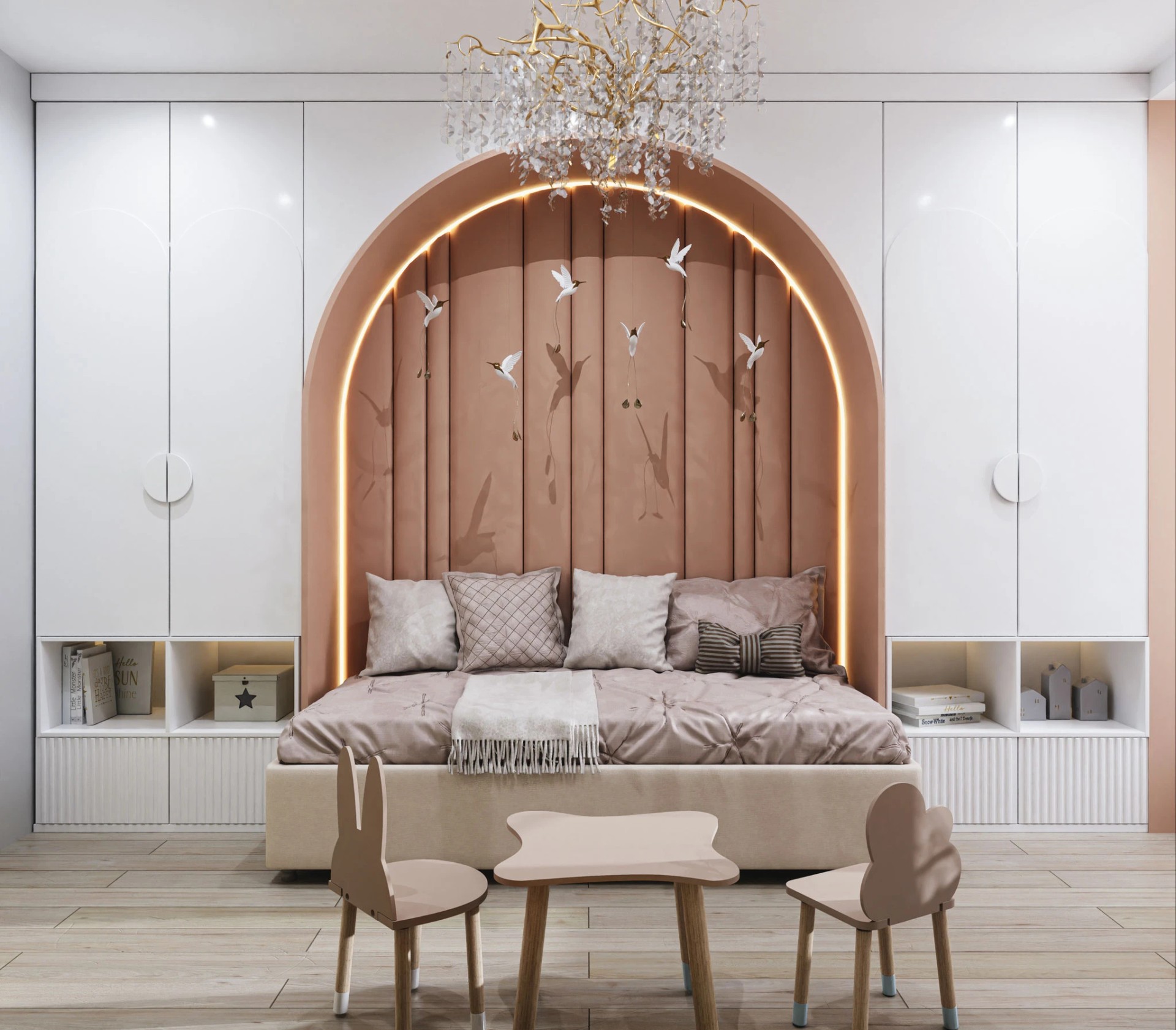 Дизайн интерьера комнаты для девочки