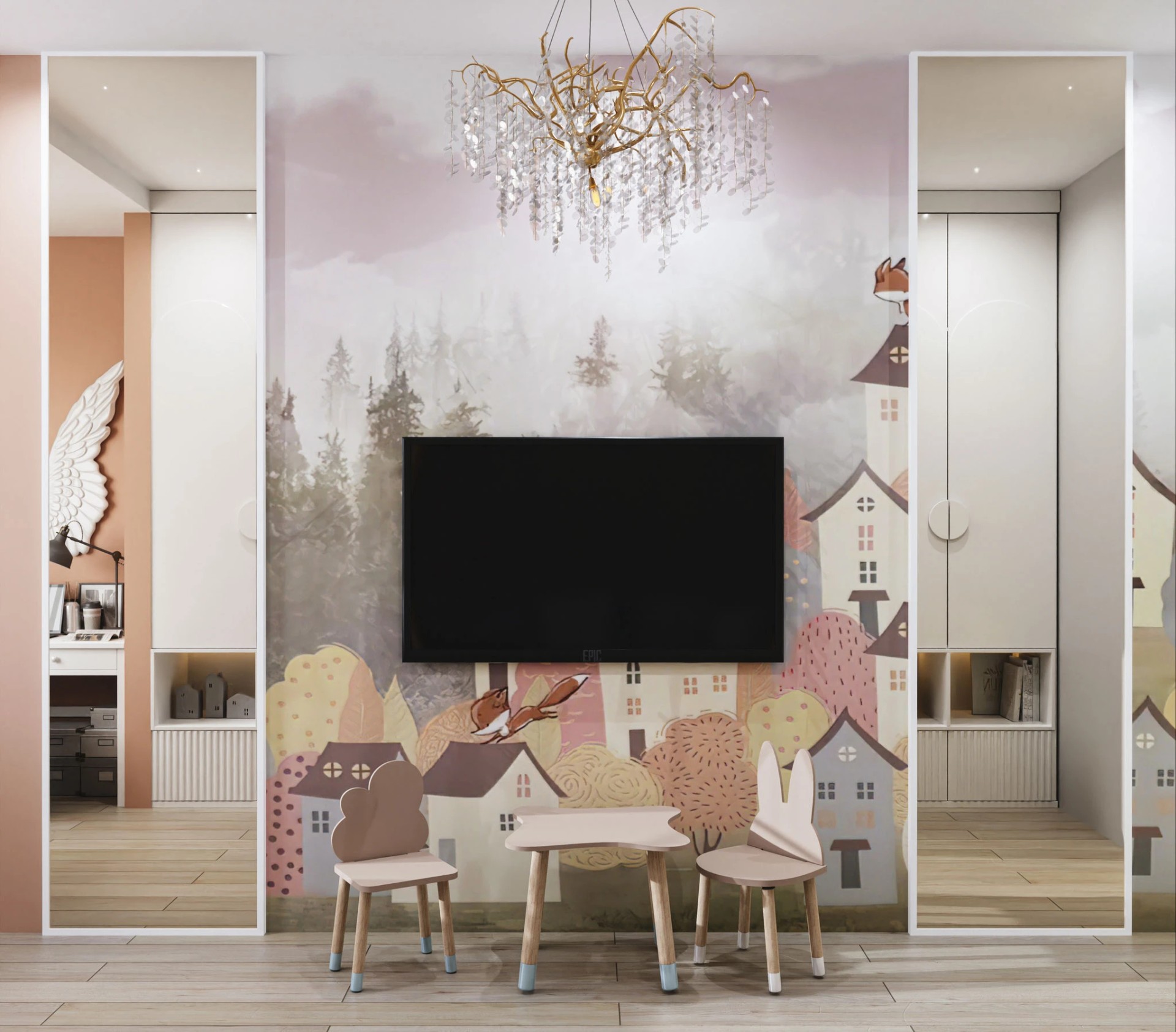 Дизайн интерьера комнаты для девочки