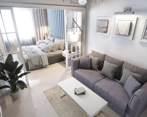 Дизайн квартиры-студии 40 м2. Молодежная