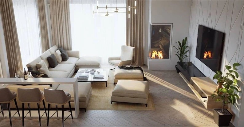 Дизайн загородного дома для большой семьи