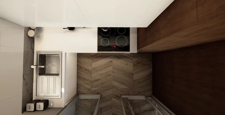 Дизайн интерьера апартаментов в ЖК ВТБ Арена парк. White apart