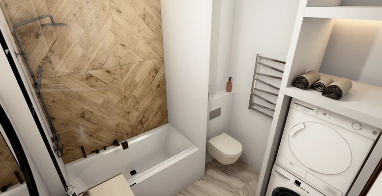 Дизайн интерьера апартаментов в ЖК ВТБ Арена парк. White apart