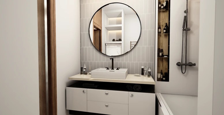 Дизайн интерьера апартаментов в ЖК ВТБ Арена парк. White apart