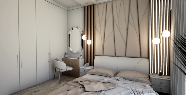 Дизайн интерьера апартаментов в ЖК ВТБ Арена парк. White apart