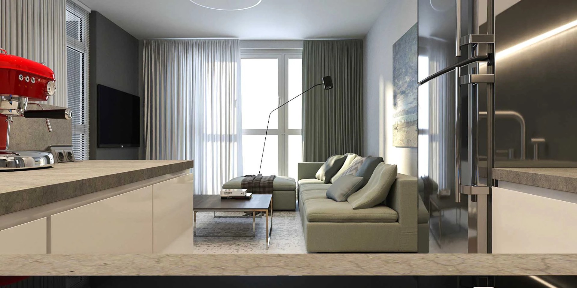 Дизайн-проект интерьера квартиры в Минске для сдачи в аренду