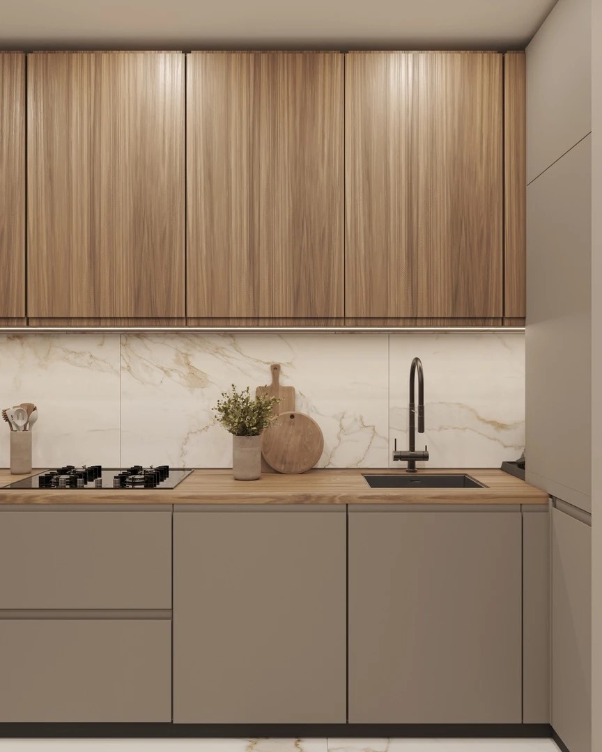 Кухня и зал в современном стиле