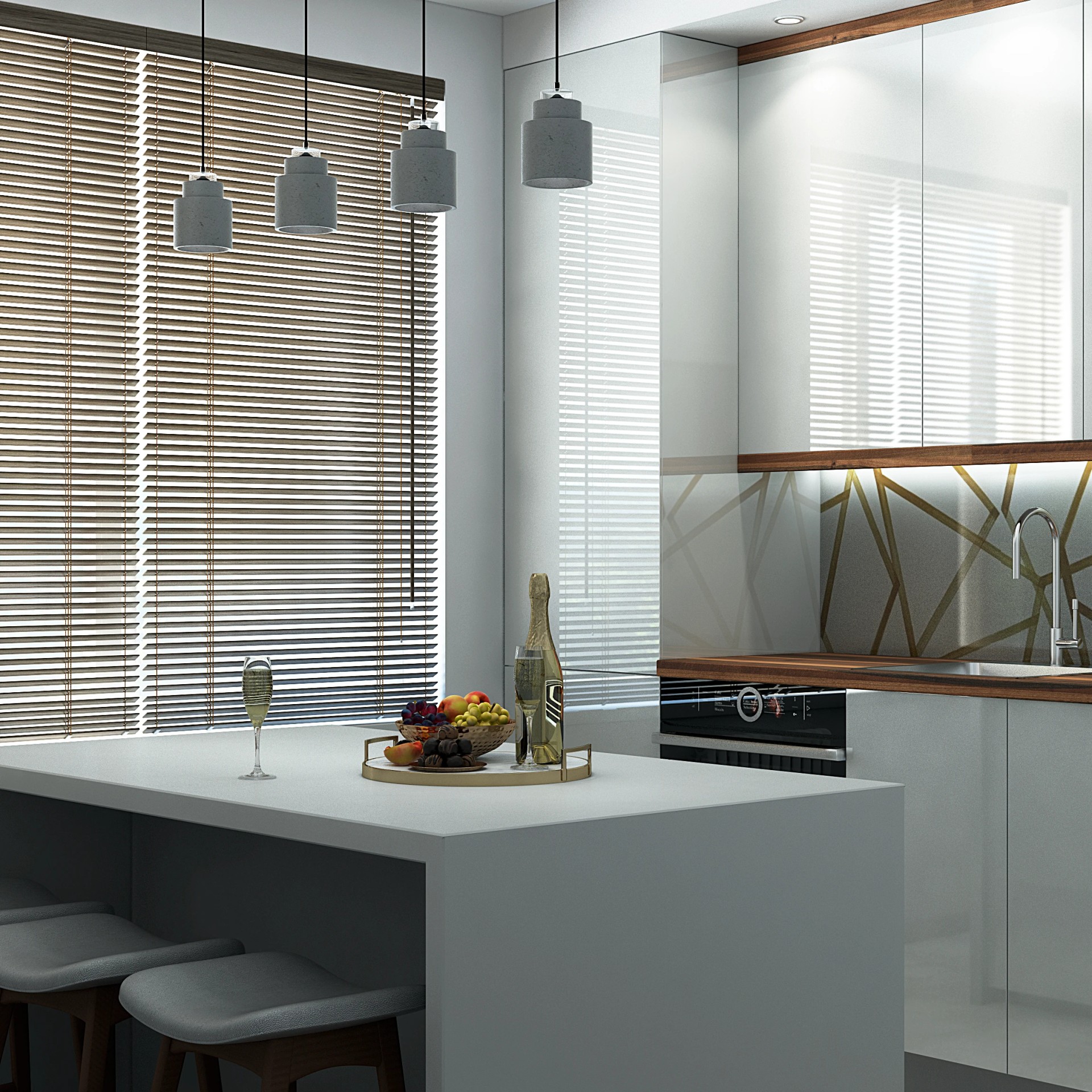 Серия кухонь для проектов в Москве