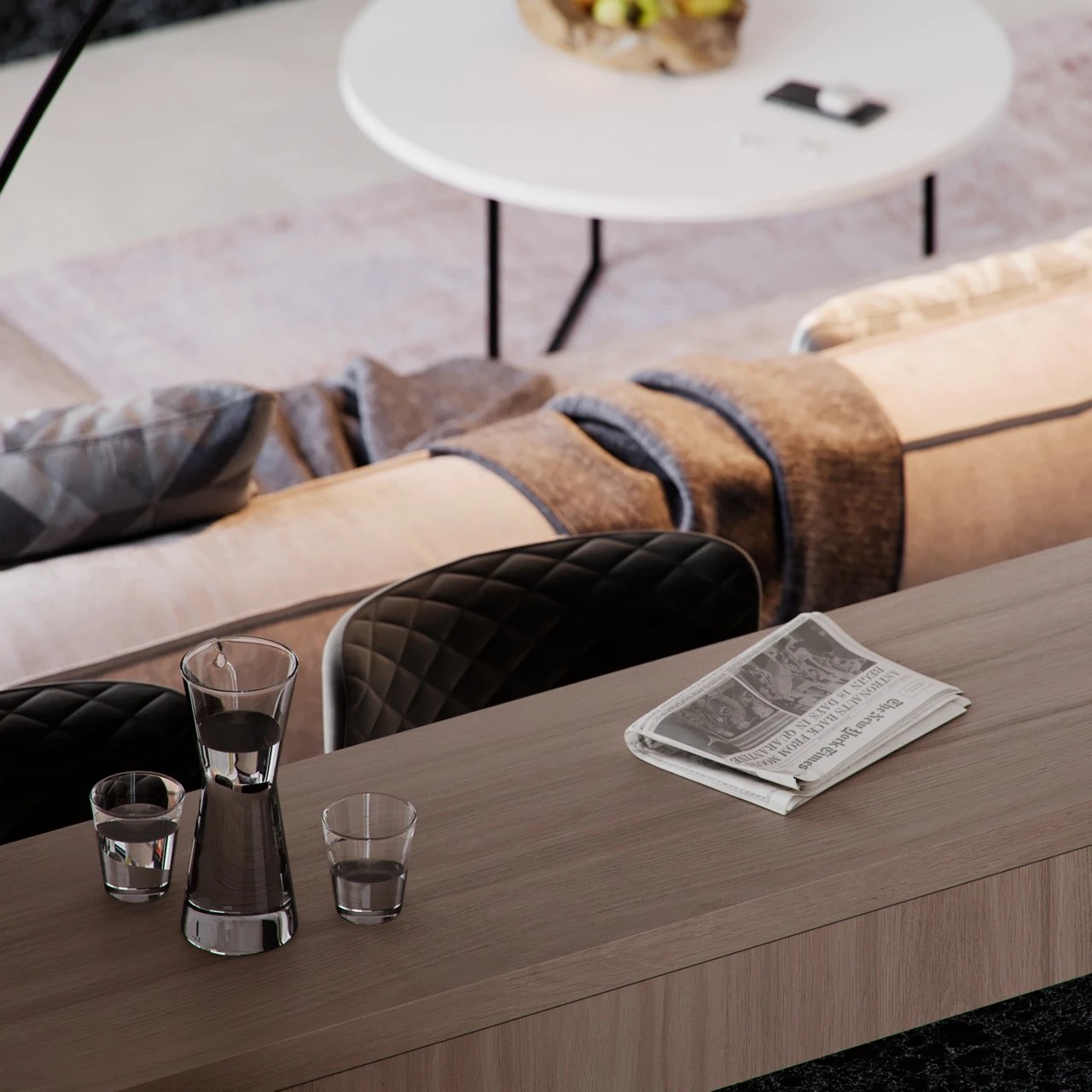 Кухня-гостиная частного дома.