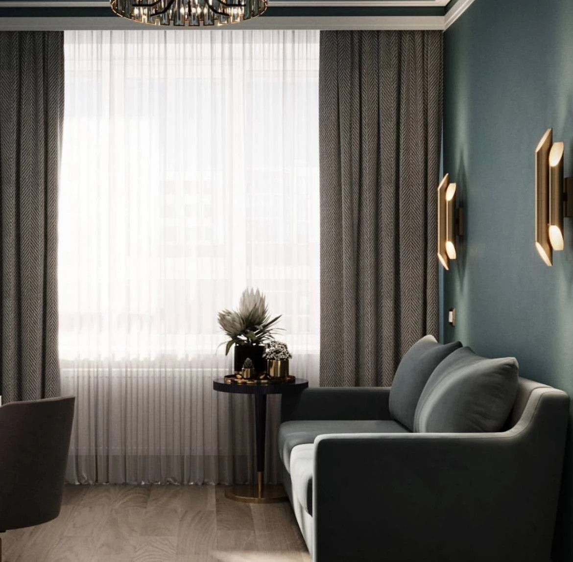 Дизайн проект гостиной