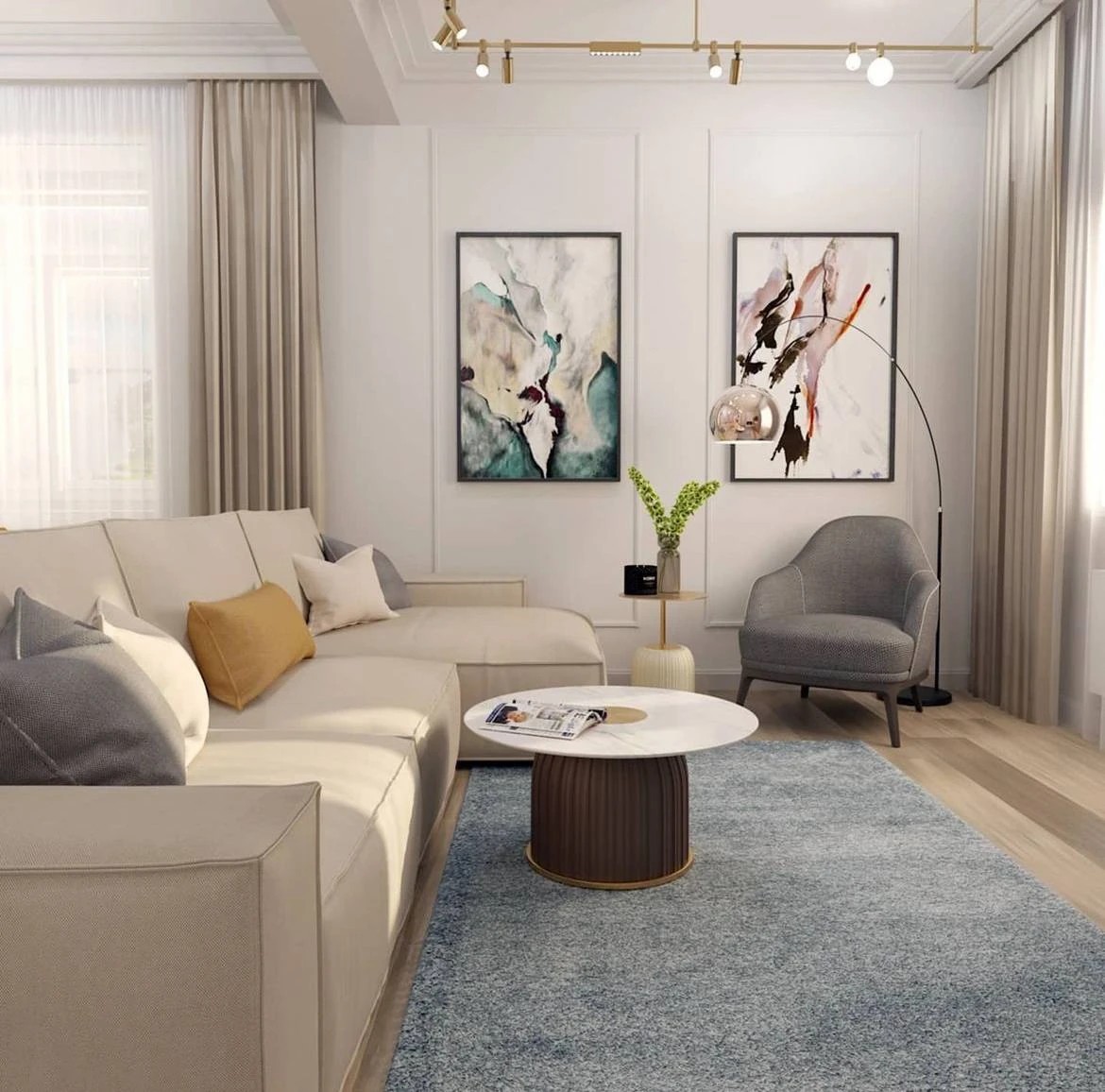 Дизайн проект гостиной