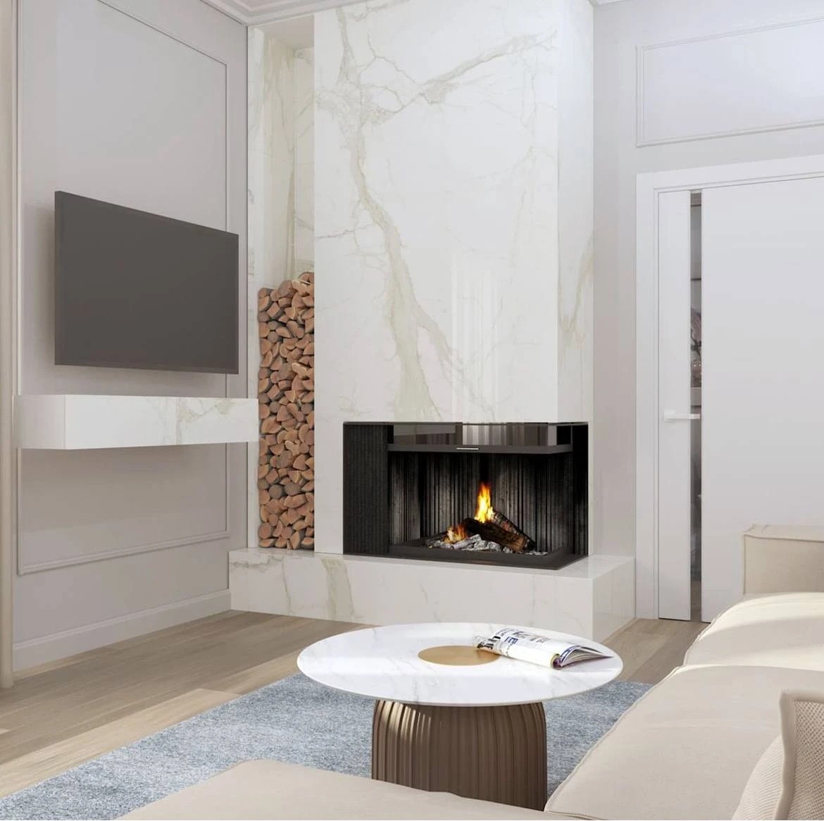 Дизайн проект гостиной