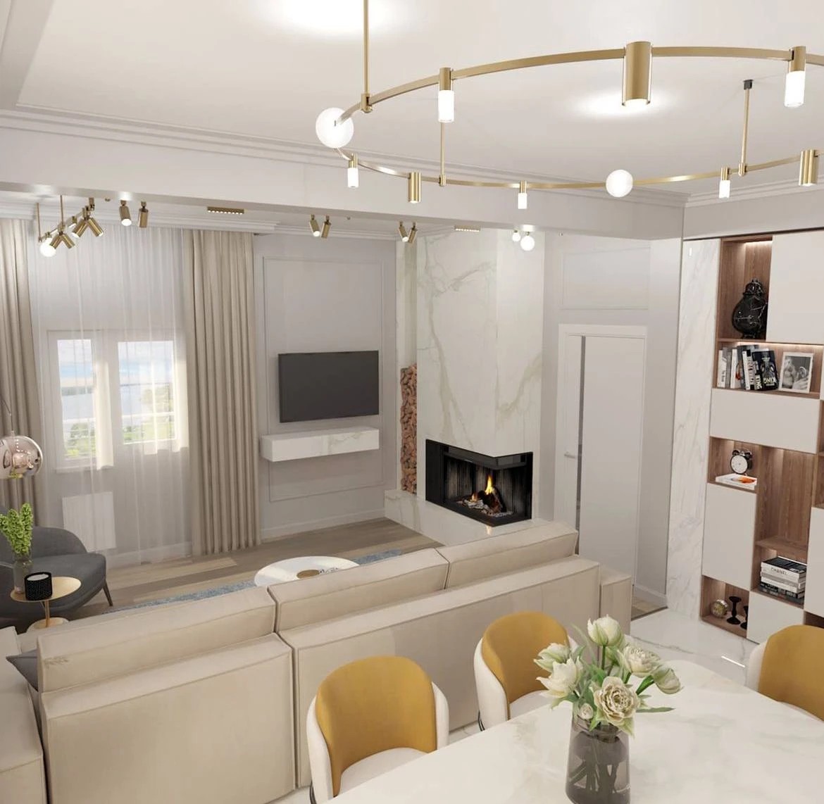 Дизайн проект гостиной