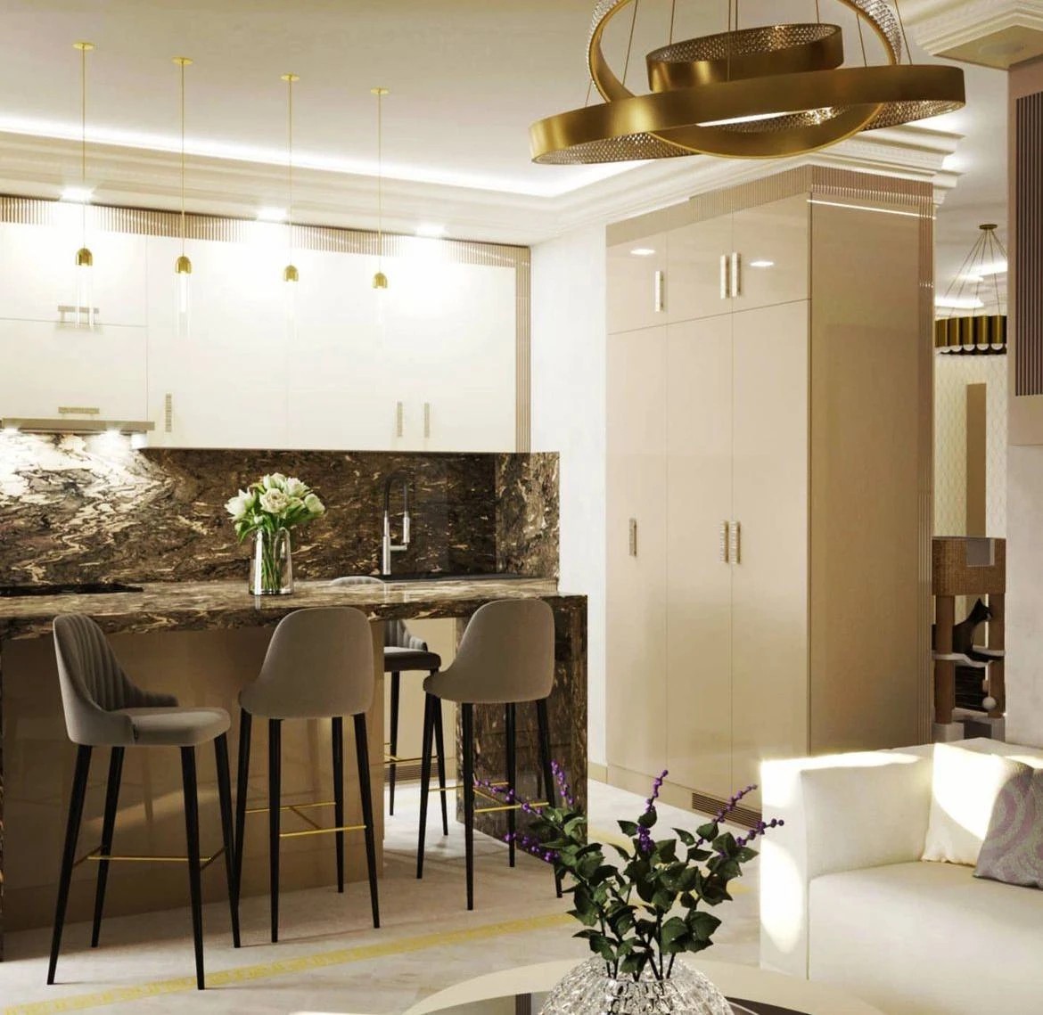 Дизайн Кухни гостиной