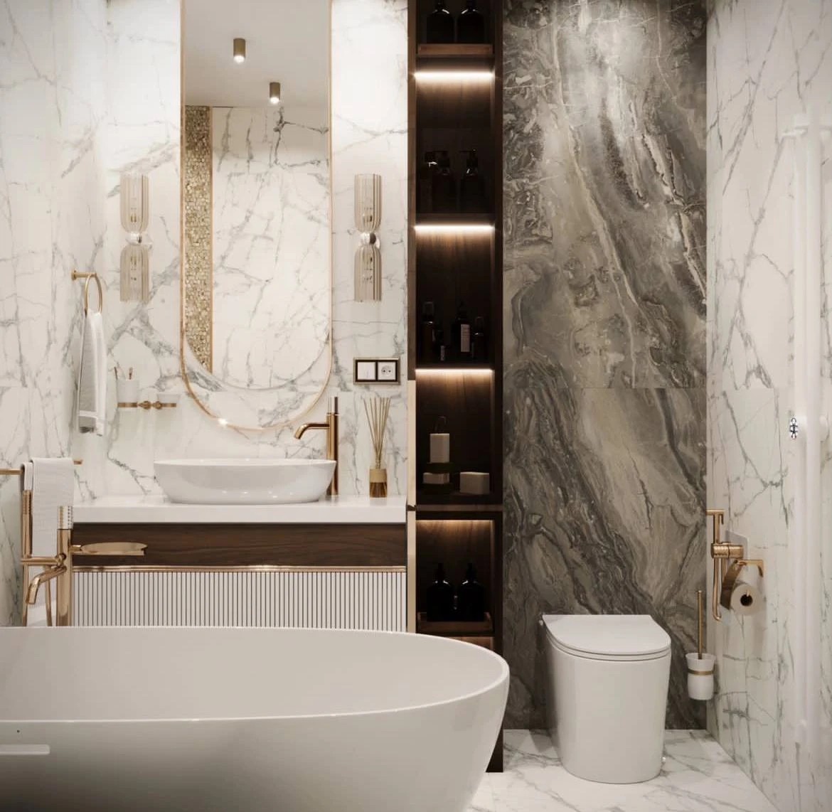 Дизайн санузла и ванной комнаты