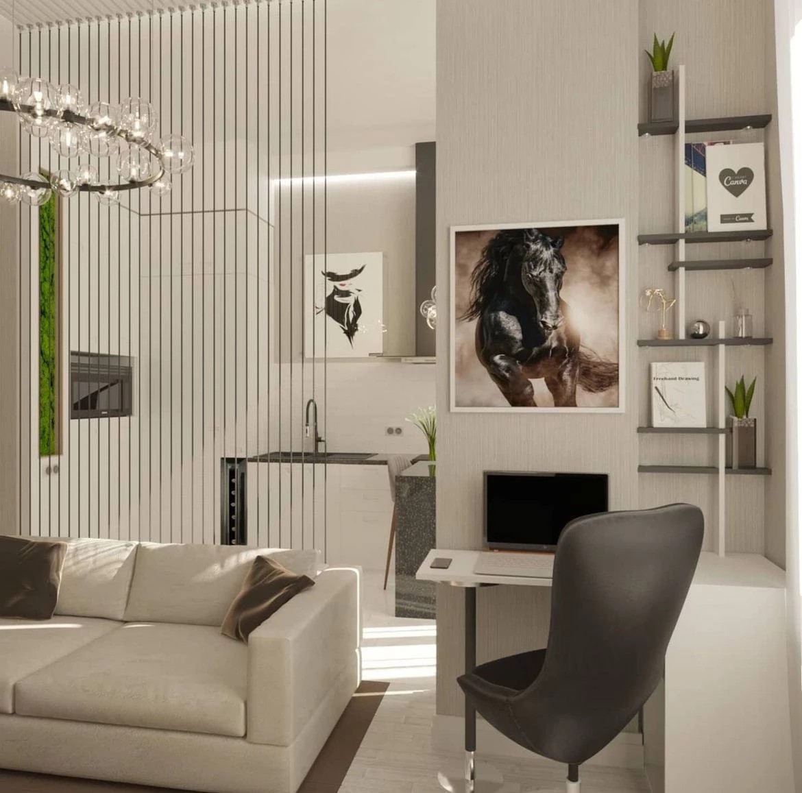 Квартира студия в современном стиле