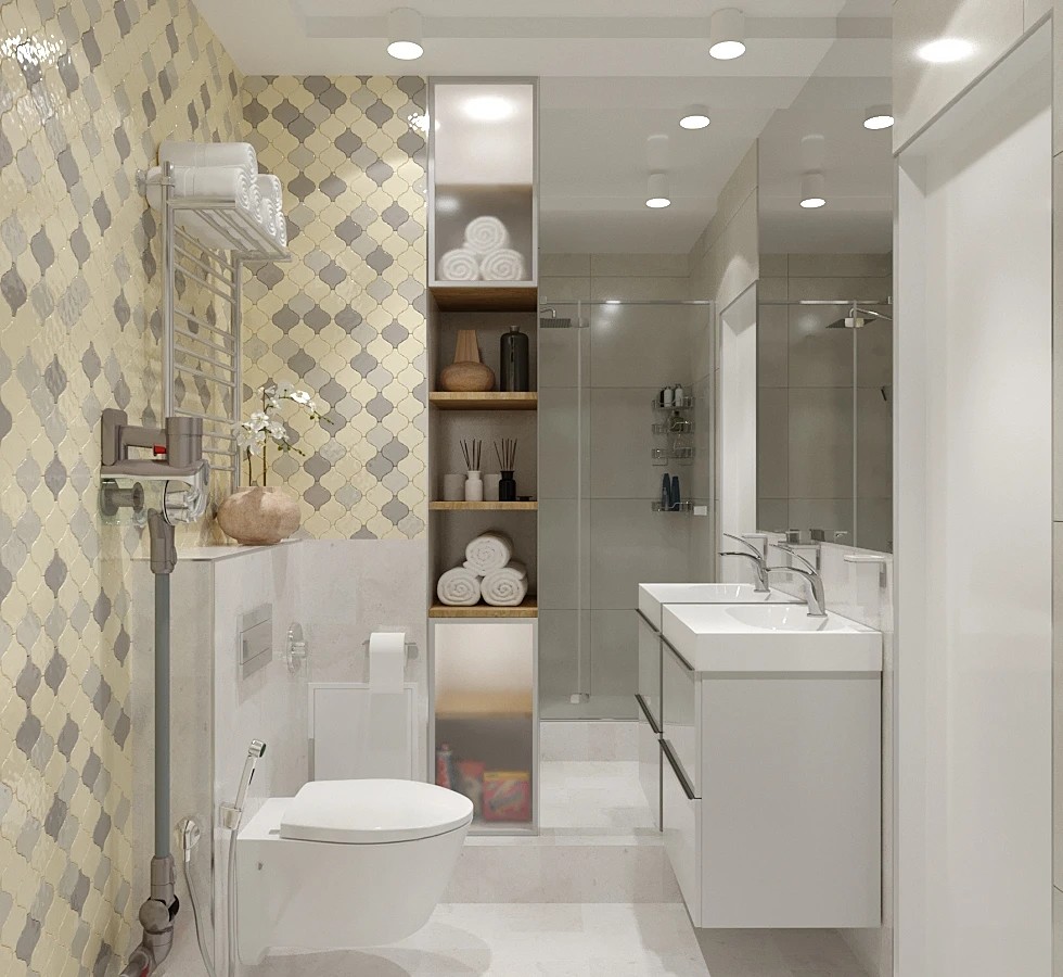 Проект небольшой студии для двоих в Сестрорецке.