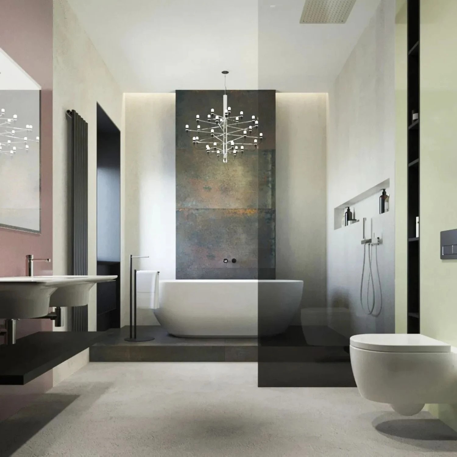 Дизайн интерьера ванной комнаты, г. Красноярск