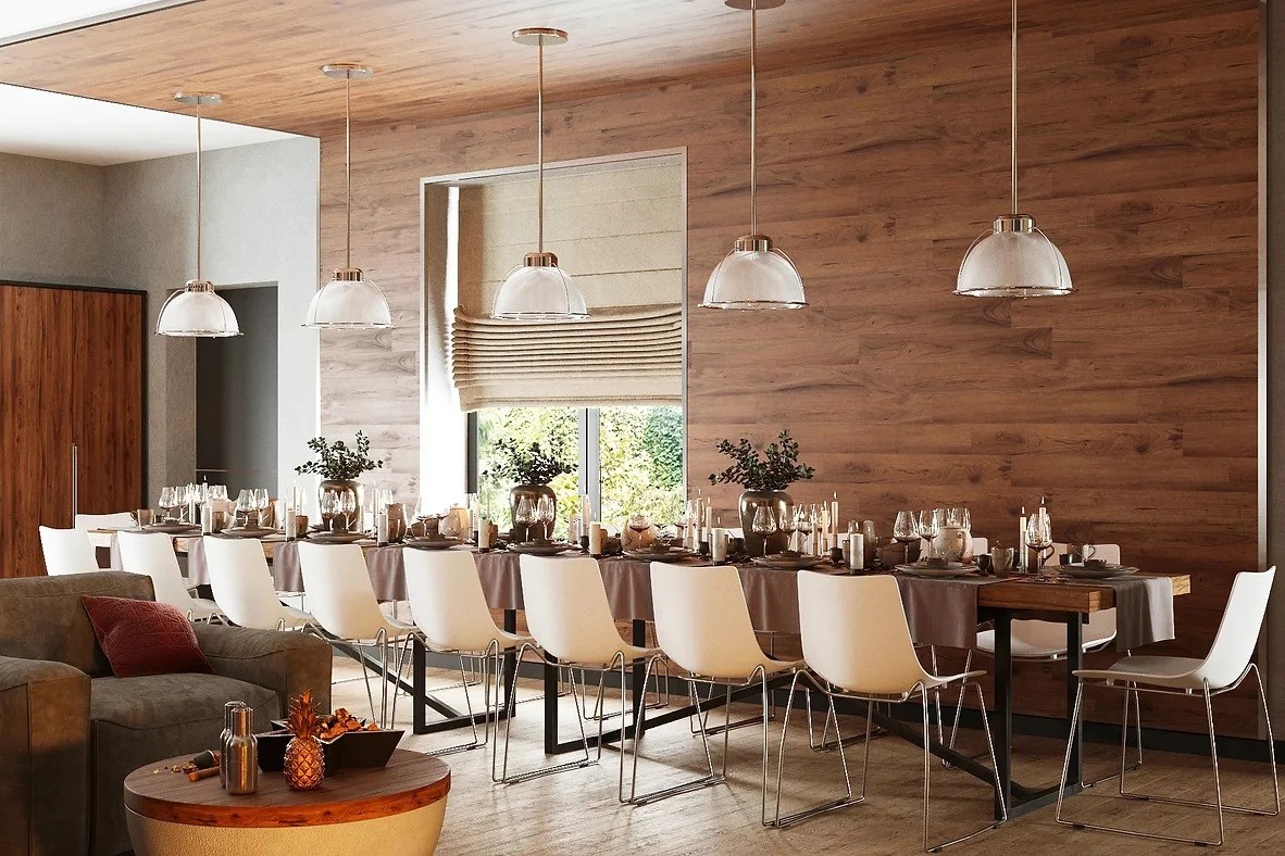 Обеденный зал в частной бане