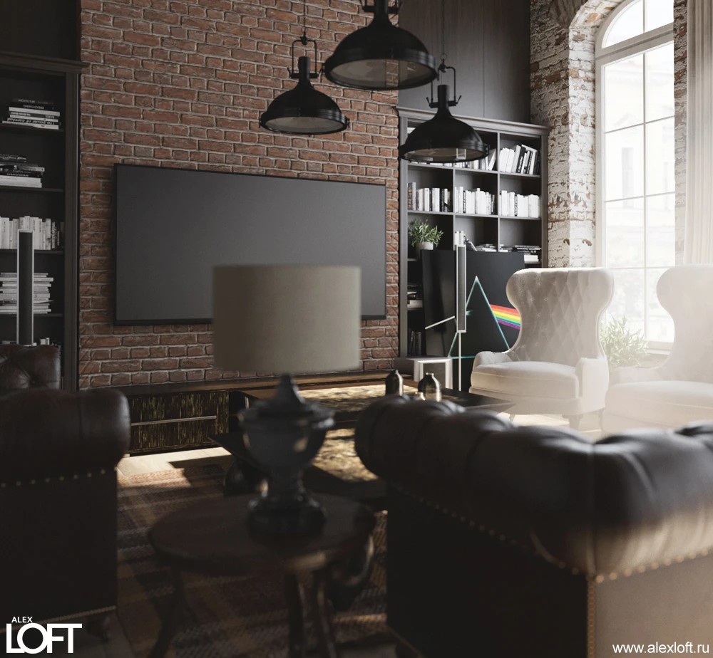 Элитный лофт интерьер в Петербурге