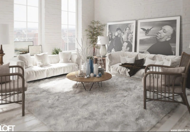 Лофт интерьер апартаментов в Казани