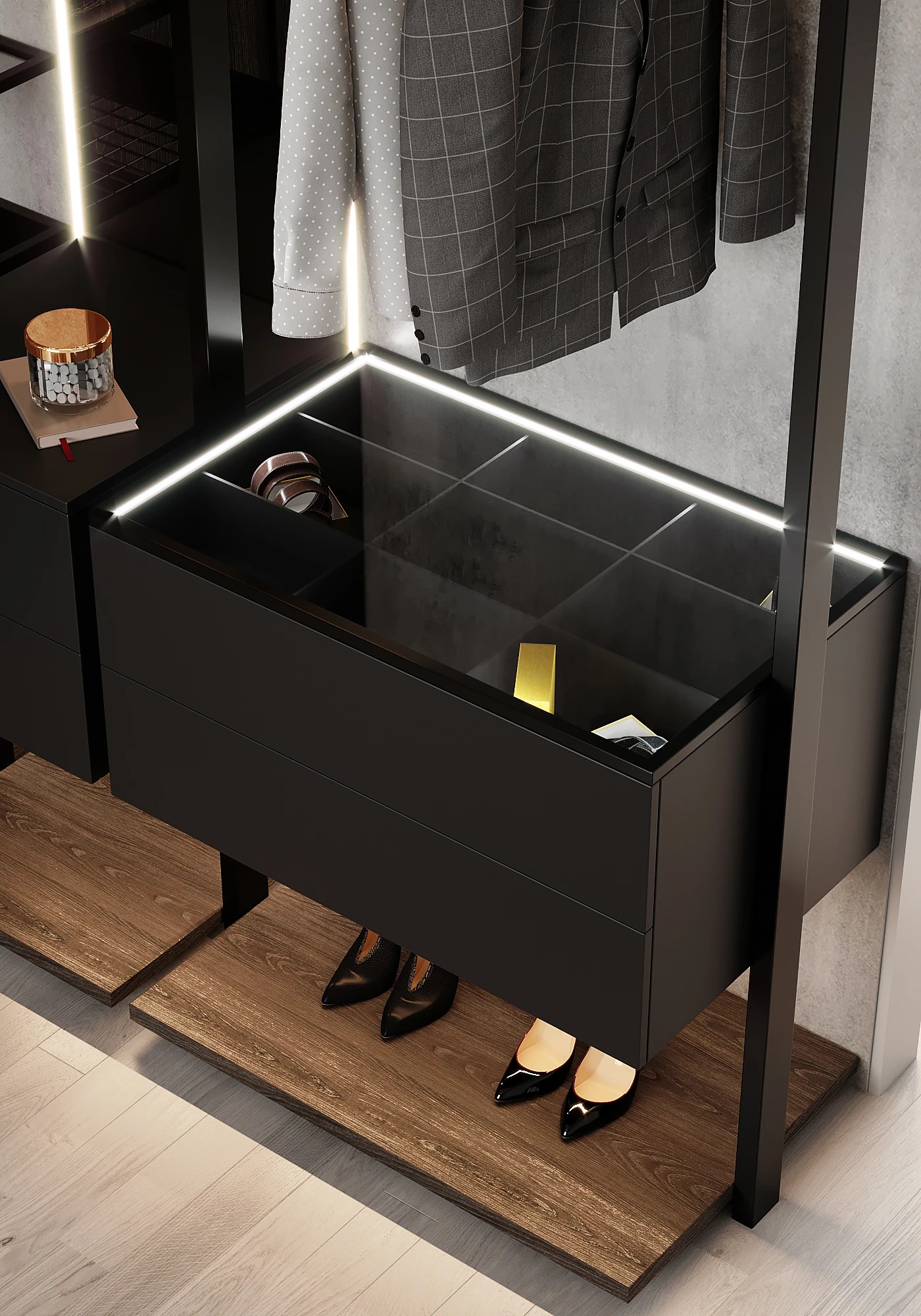 Детальная проработка нестандартной корпусной мебели