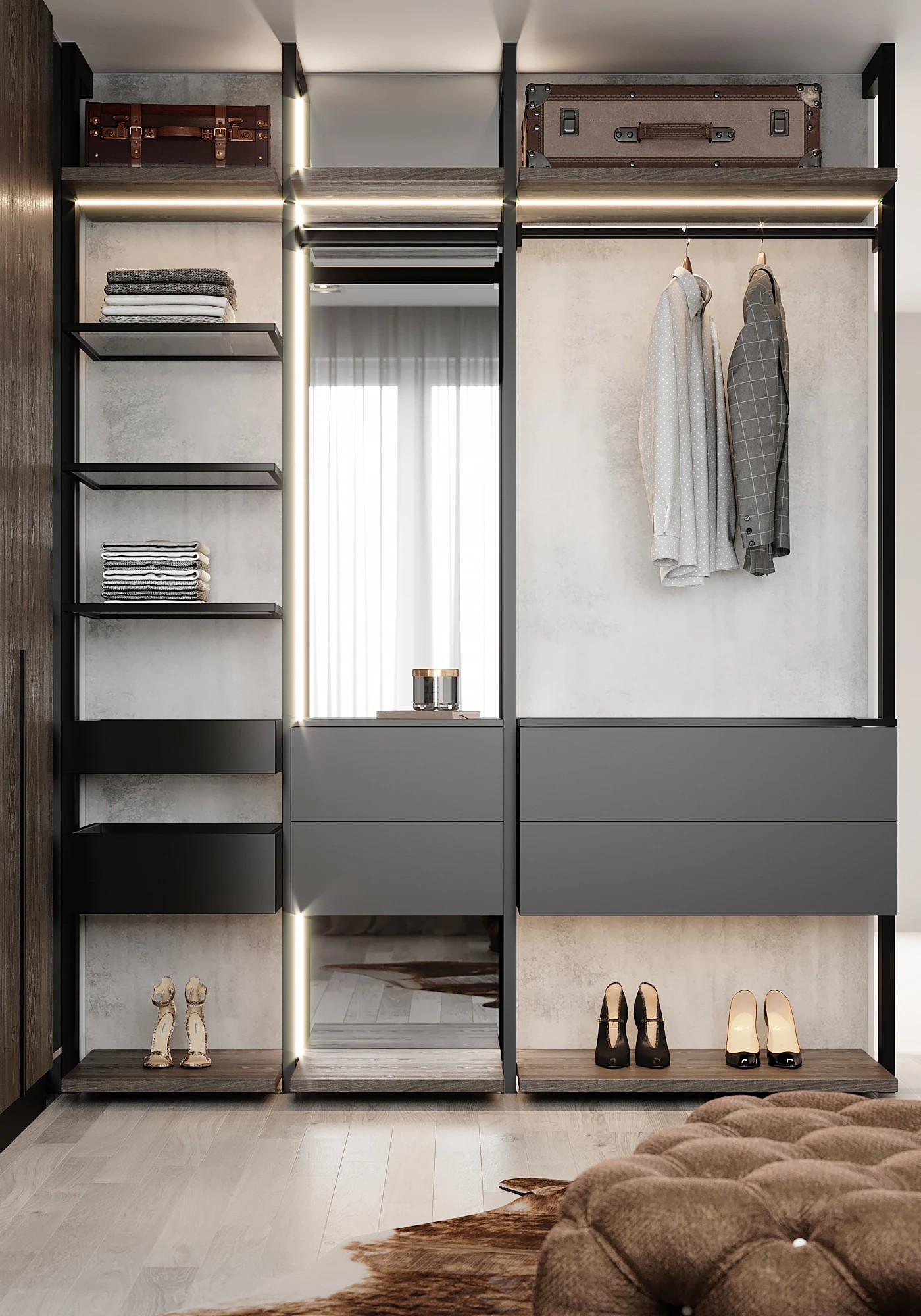 Детальная проработка нестандартной корпусной мебели