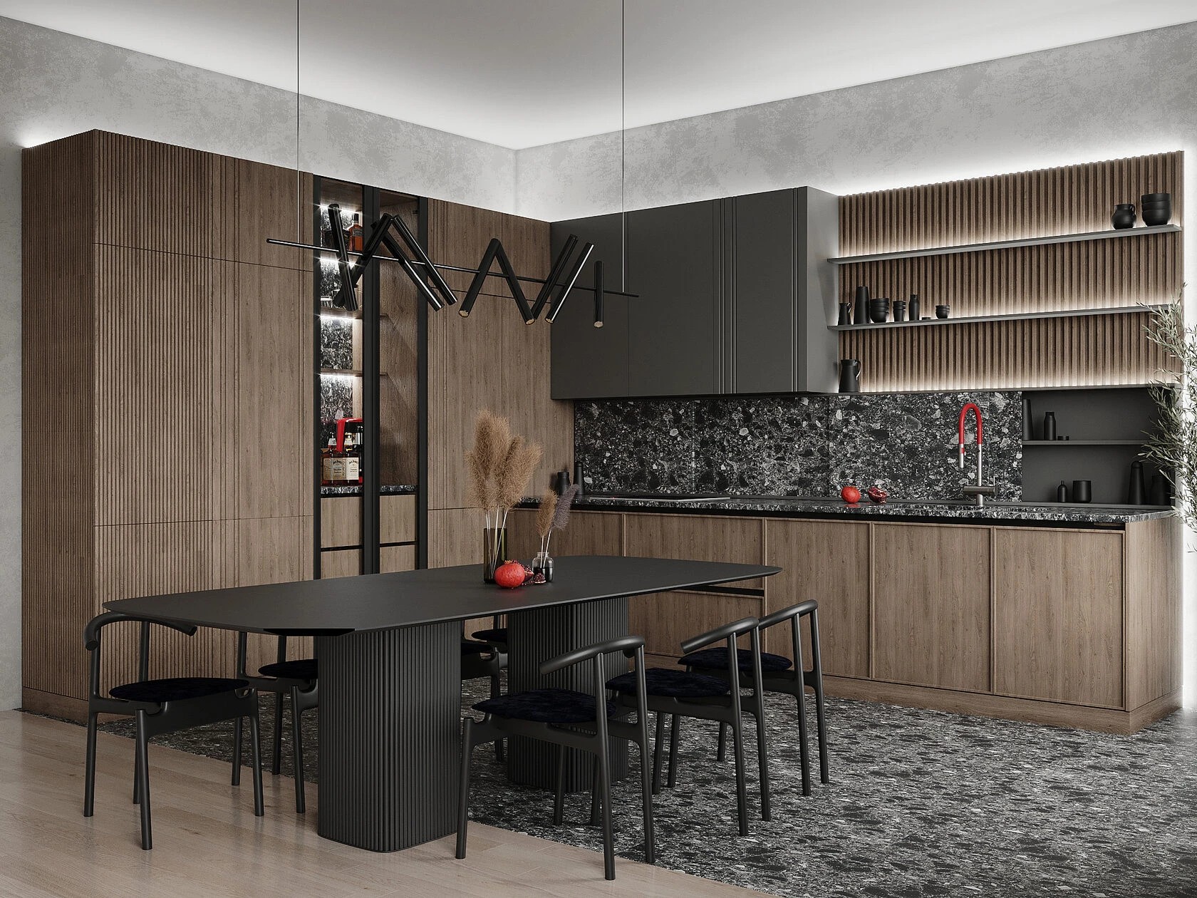 Детальная проработка нестандартной корпусной мебели