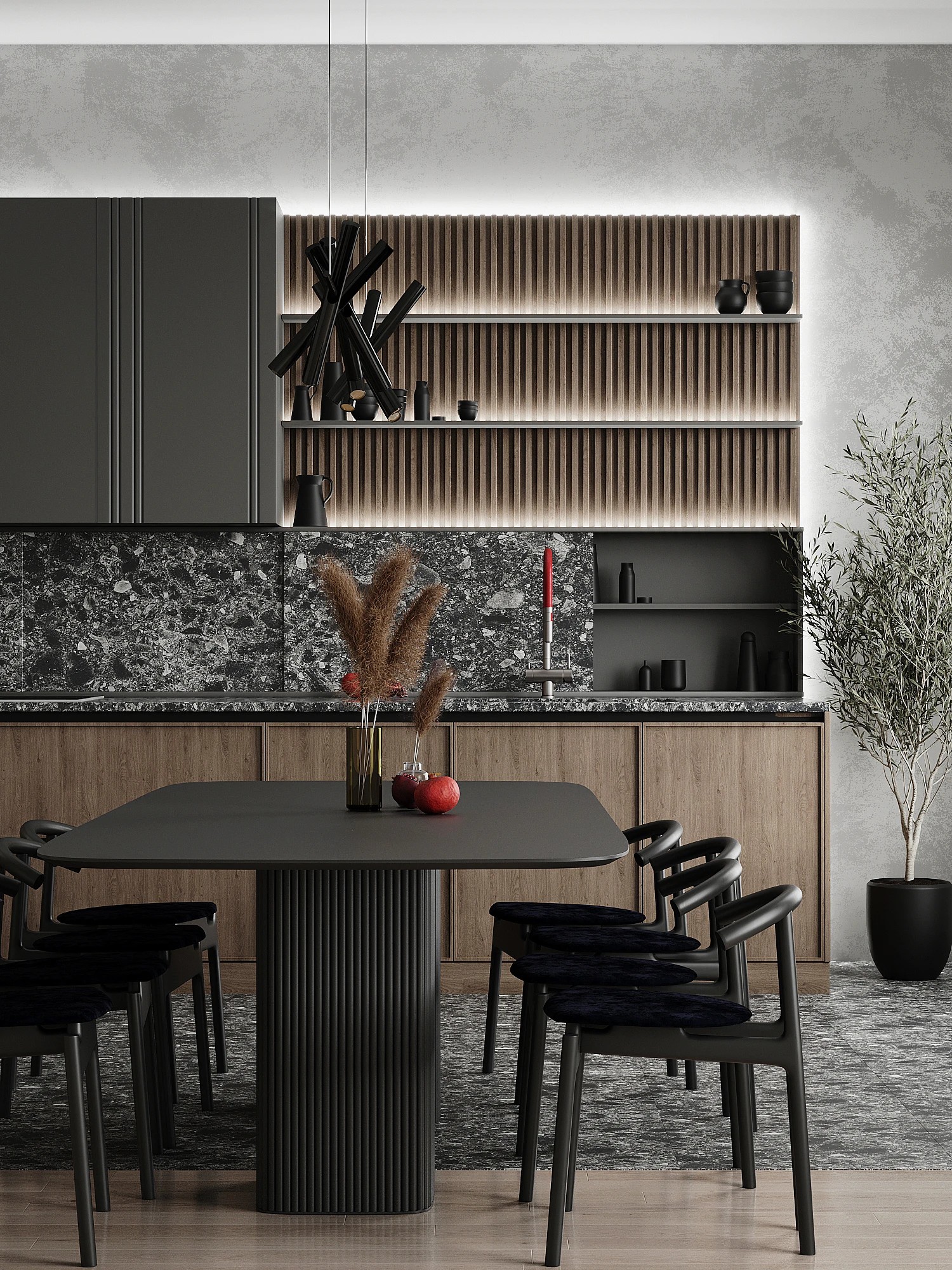 Детальная проработка нестандартной корпусной мебели