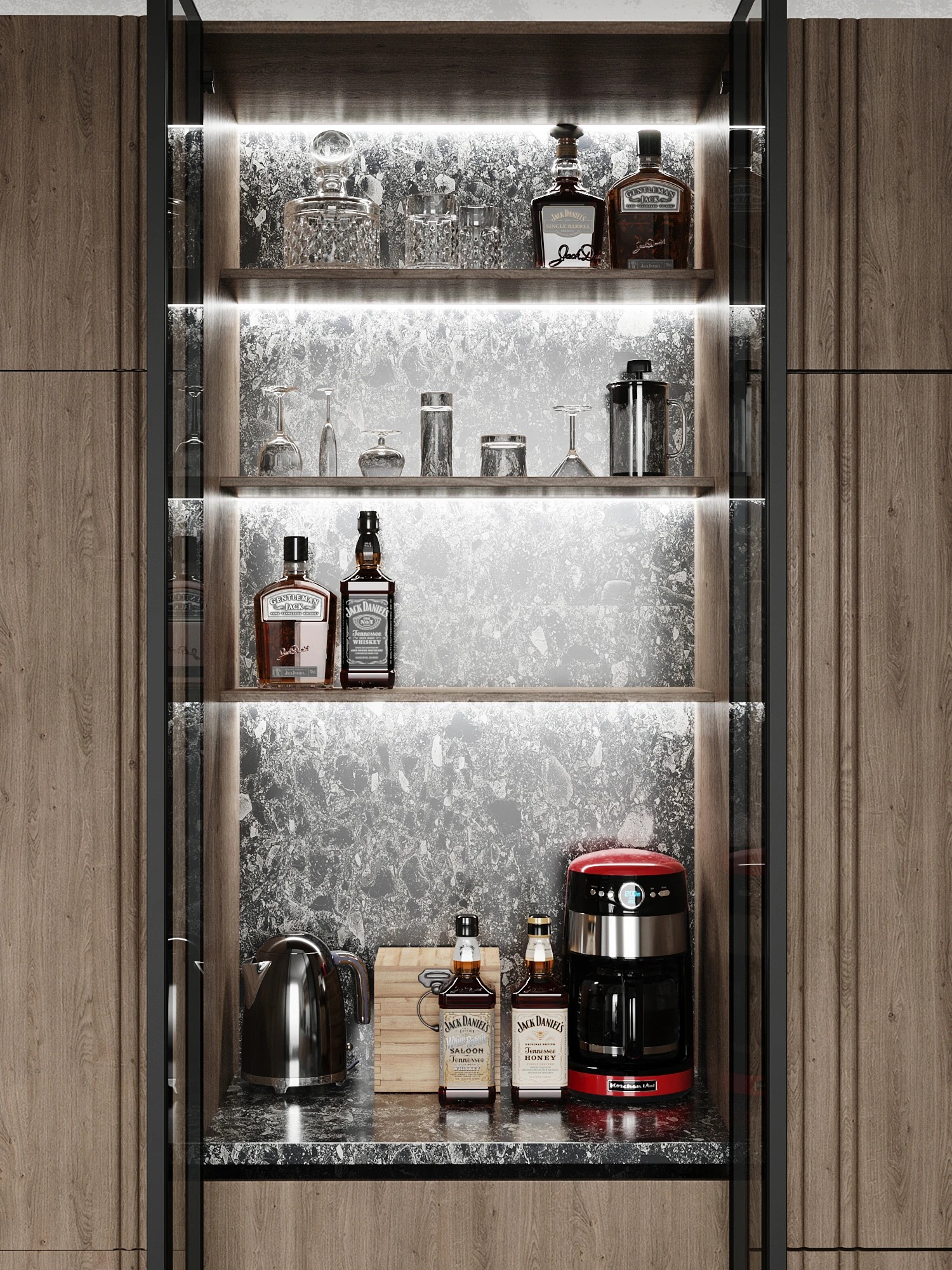 Детальная проработка нестандартной корпусной мебели