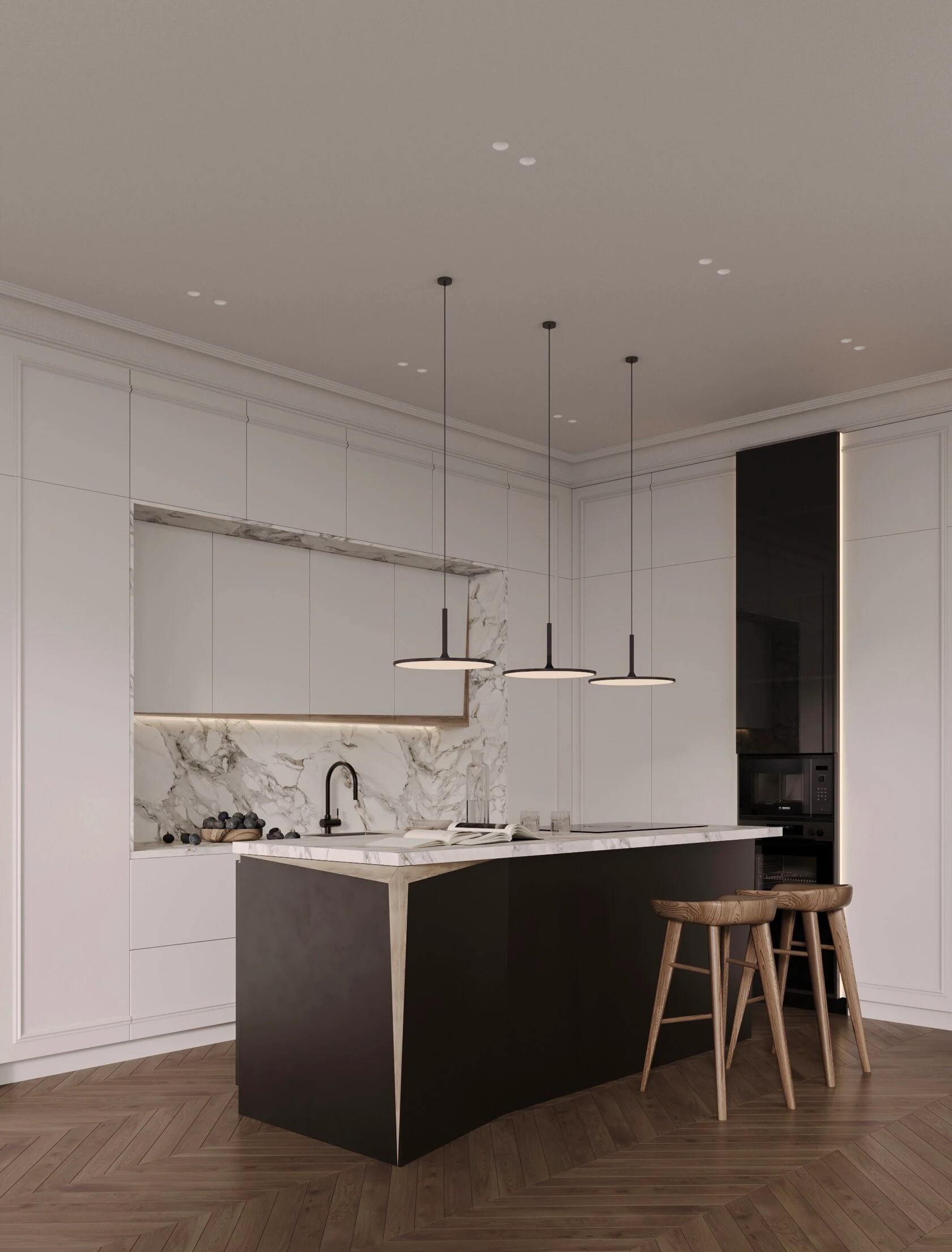 Детальная проработка нестандартной корпусной мебели