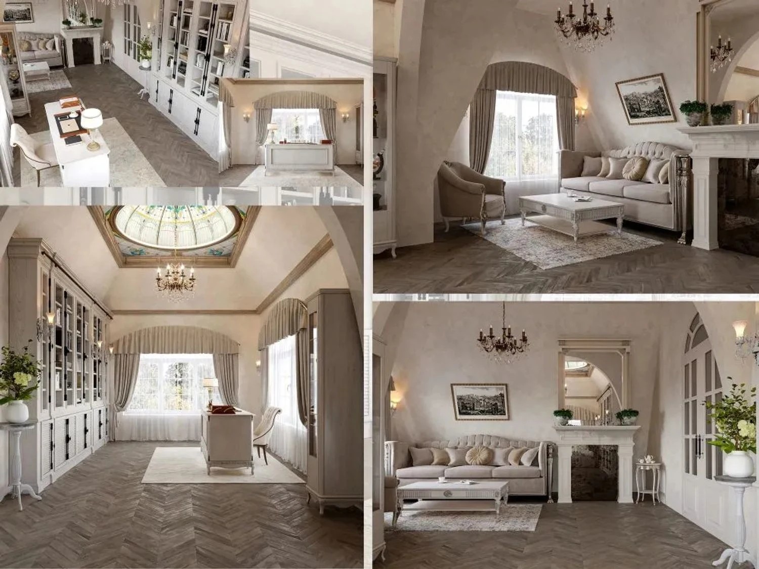 Загородные дома с мансардными крышами