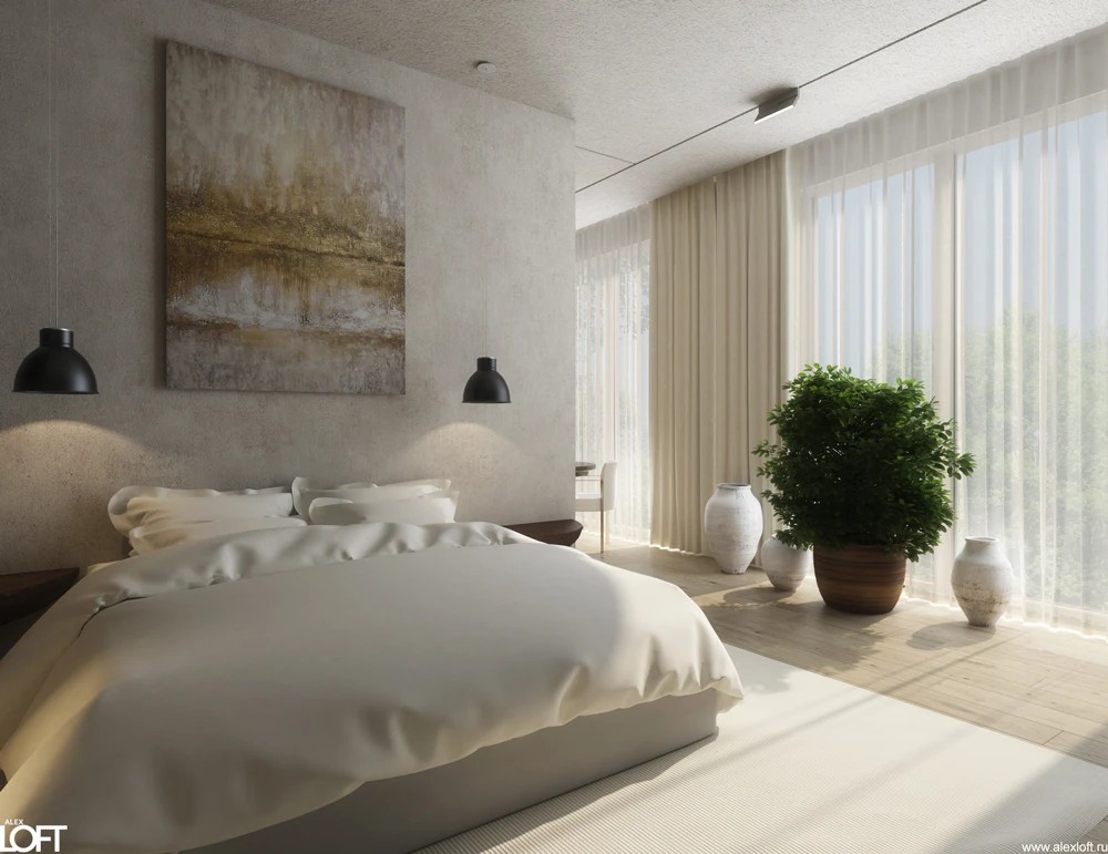 Современный и уютный интерьер двухэтажного дома