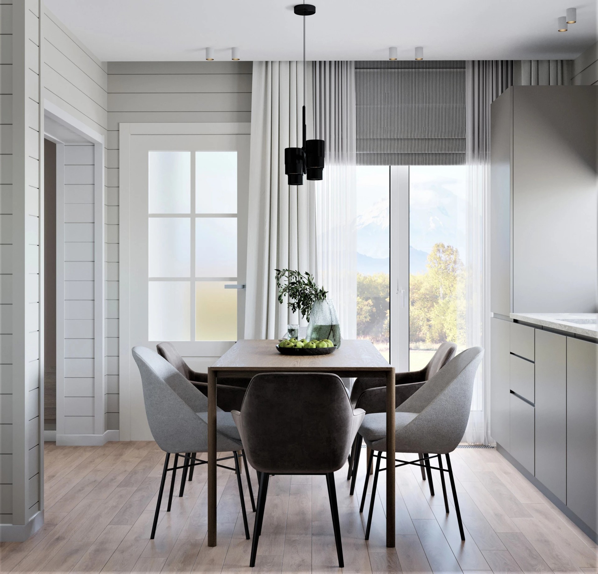 Проект частно дома с видом на вулканы