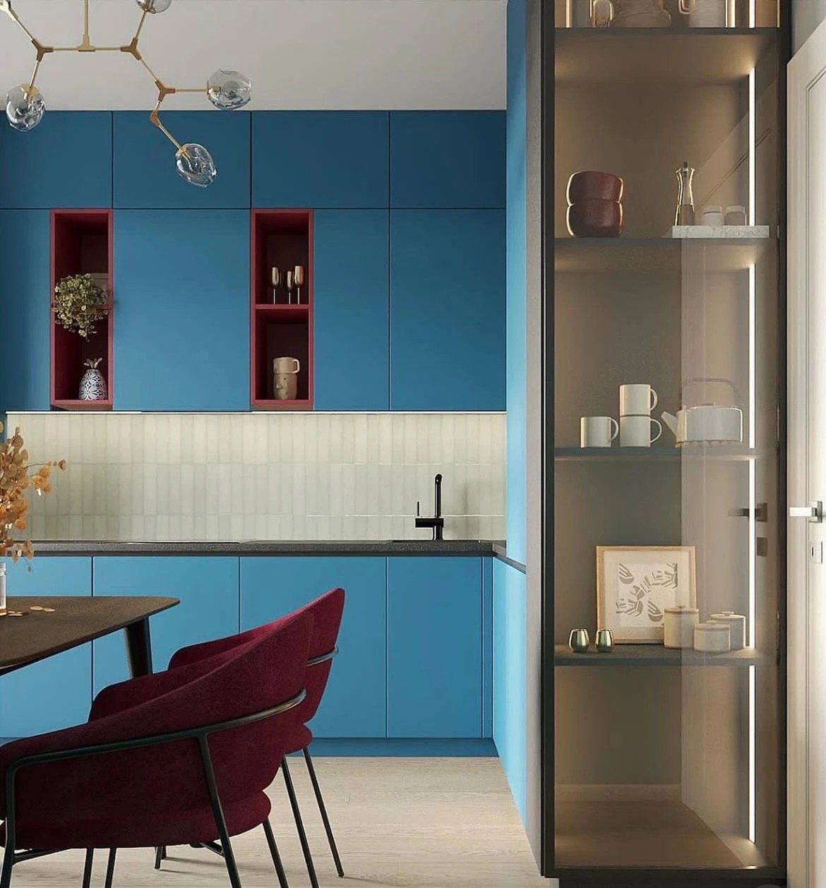 Дизайн кухни в ярких красках