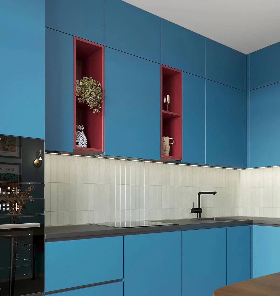 Дизайн кухни в ярких красках