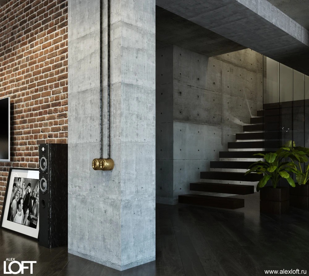 Загородный дом в стиле лофт