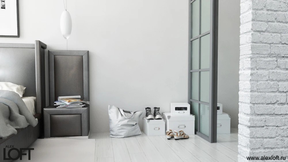 Лофт интерьер в белом цвете