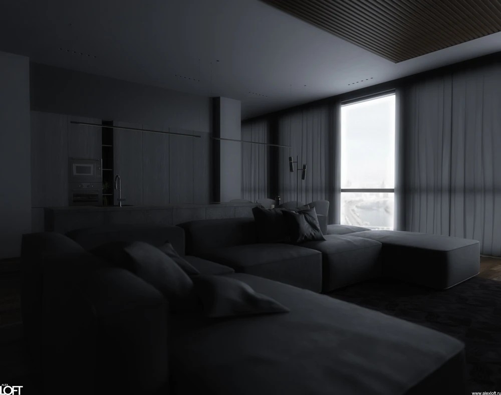 Москва – сити, современная квартира в облаках