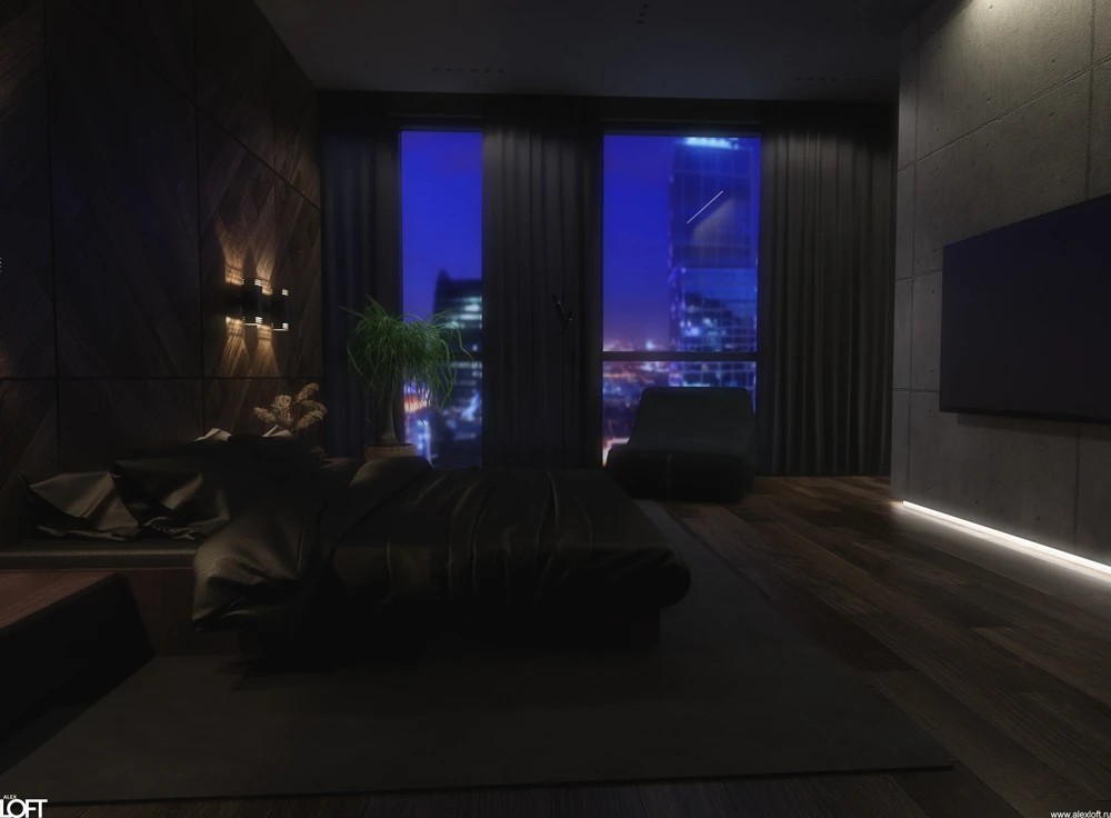 Москва – сити, современная квартира в облаках