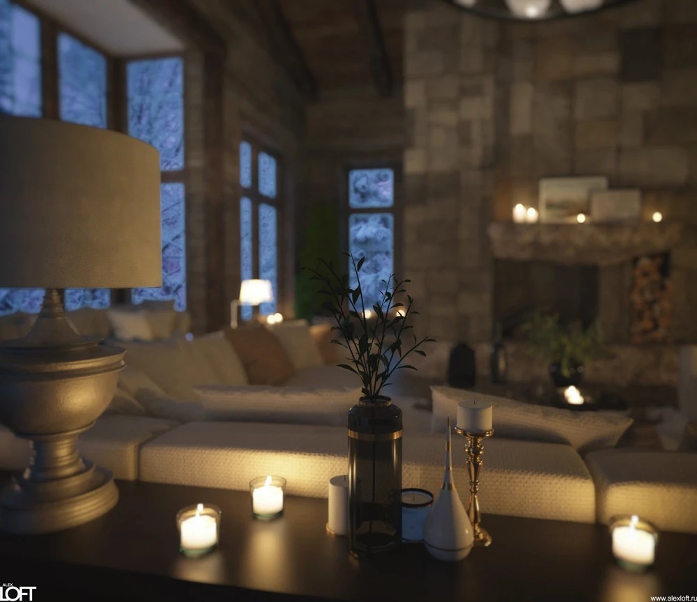 Проект интерьера деревянного дома