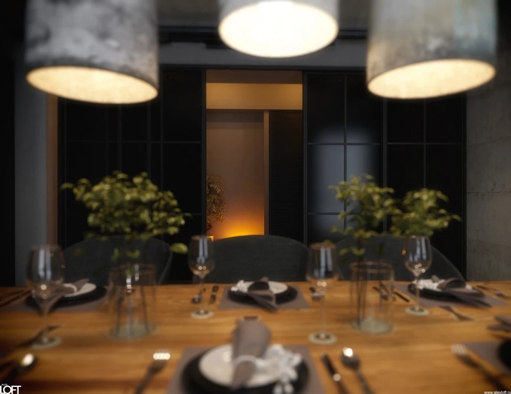 Легкий индустриальный лофт интерьер в «трешке»