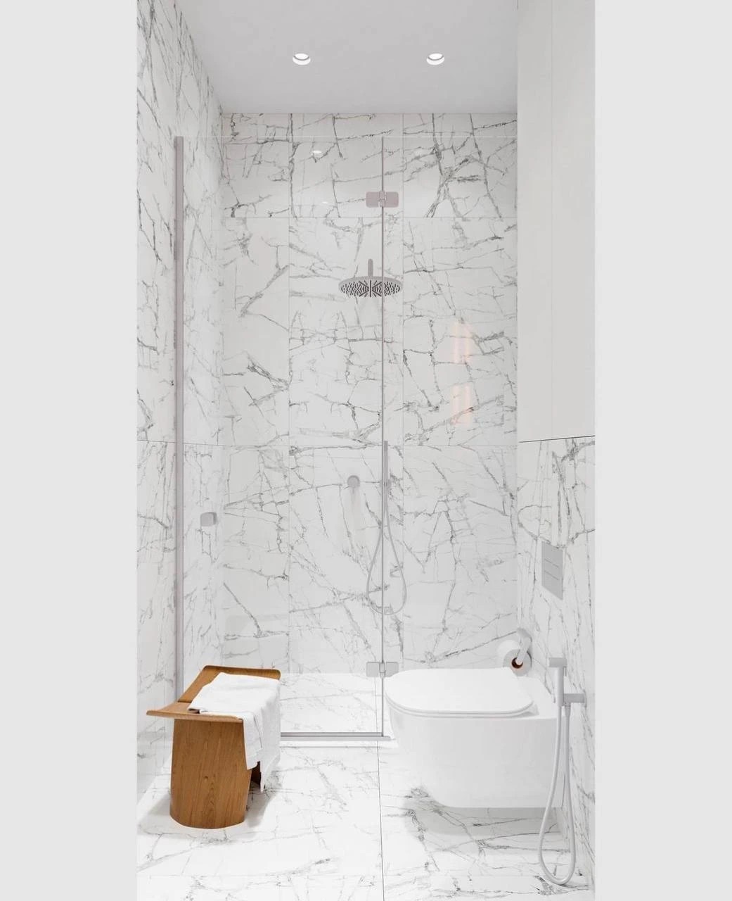 Воздушная минималистичная ванная комната