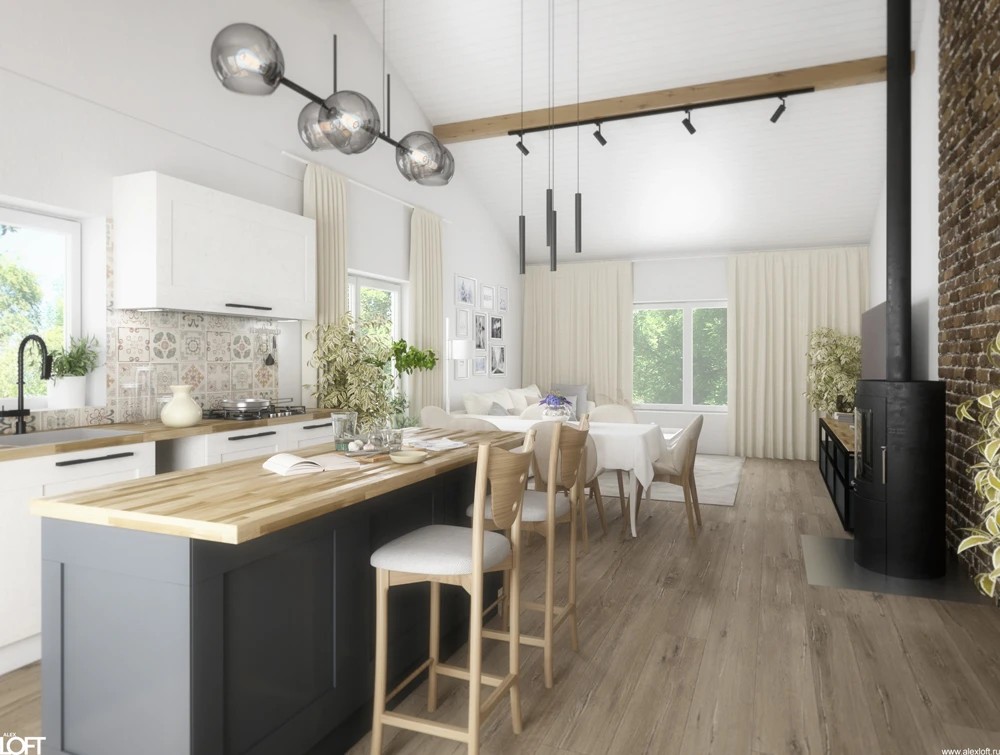 Дизайн интерьера в каркасном доме