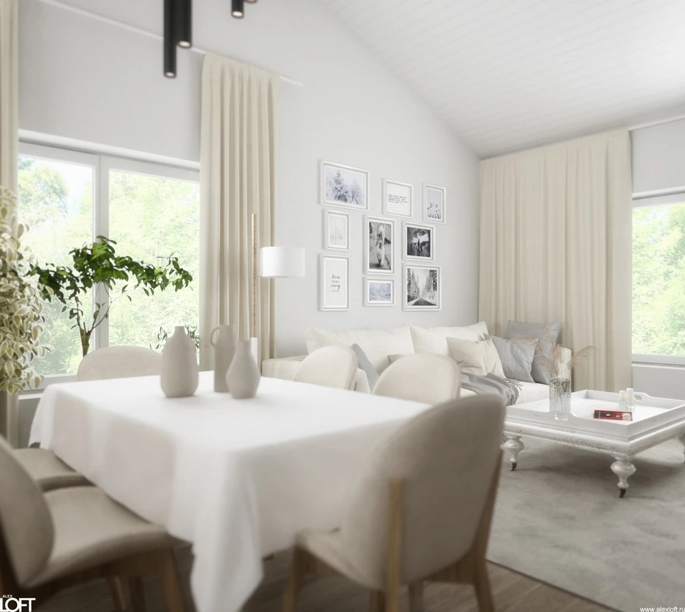 Дизайн интерьера в каркасном доме