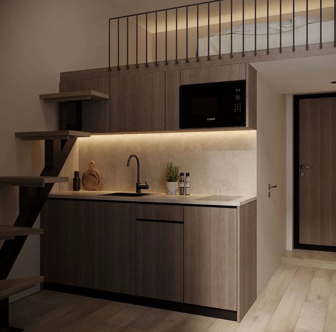 Студия с антресольным этажом