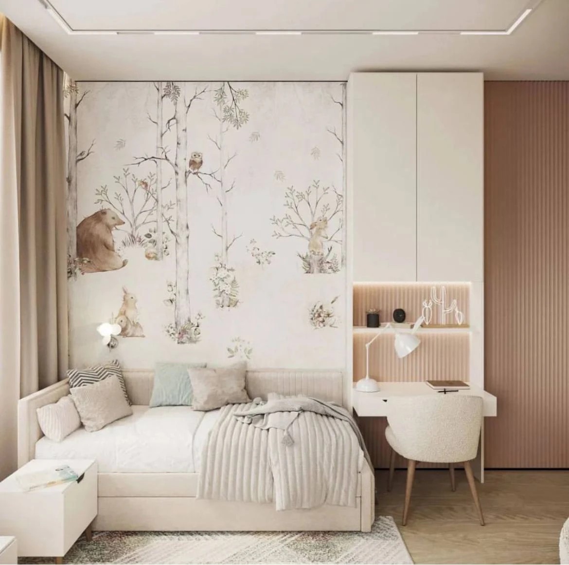 Нежная детская для двух девочек