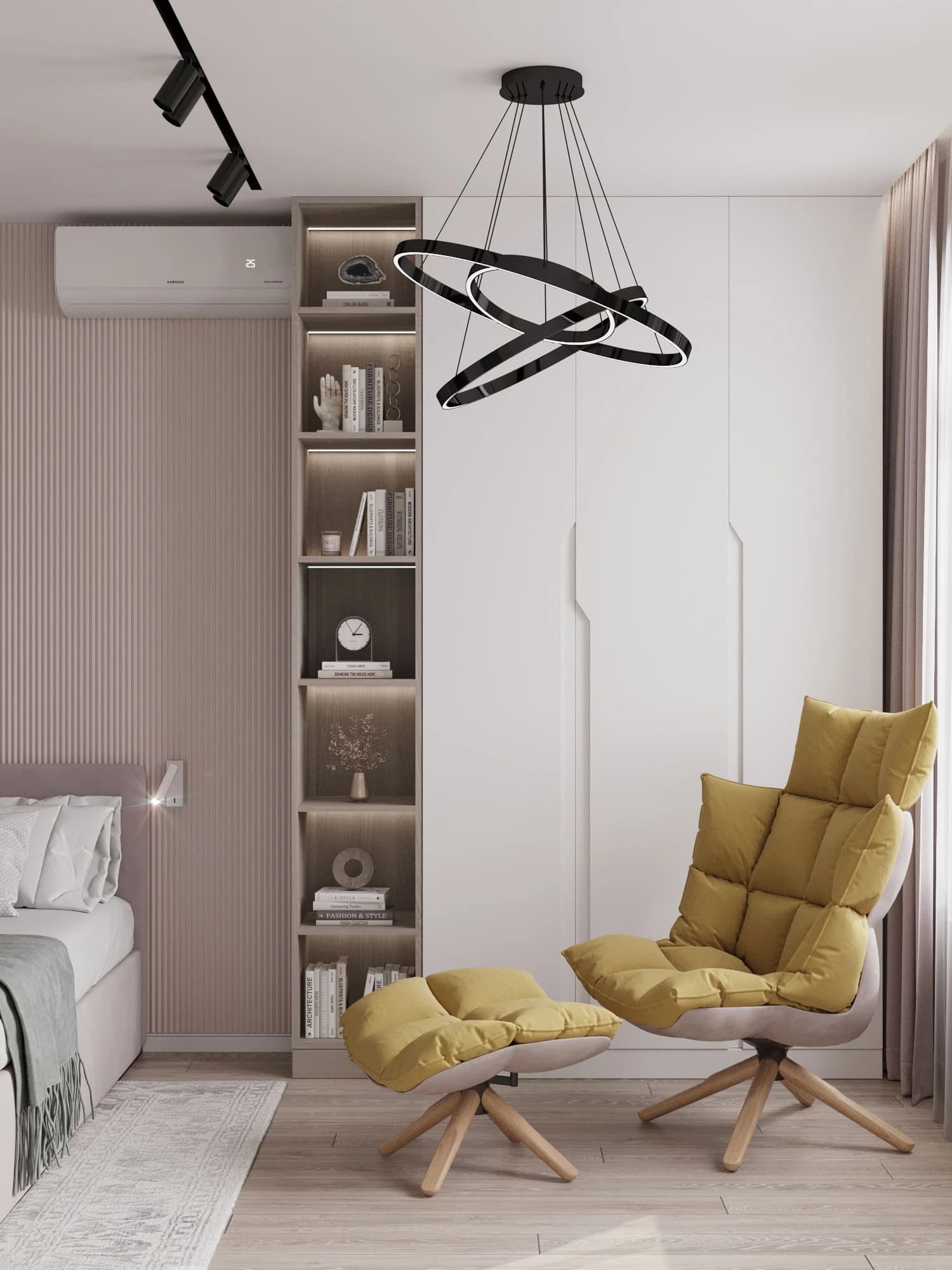 Монохромный дизайн квартиры в ЖК «Русский дом»